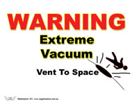 Warning: Vent To Space Sign